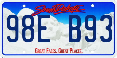 SD license plate 98EB93