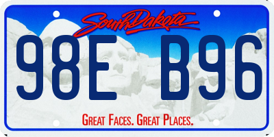SD license plate 98EB96