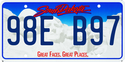 SD license plate 98EB97