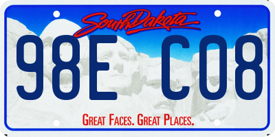 SD license plate 98EC08