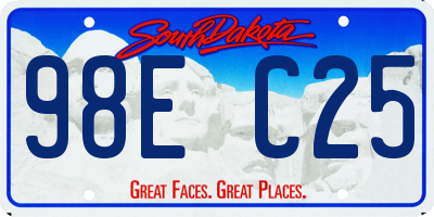 SD license plate 98EC25