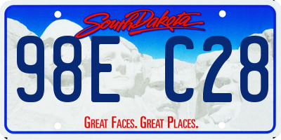 SD license plate 98EC28