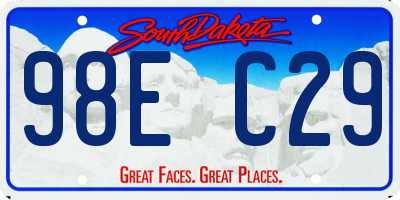 SD license plate 98EC29