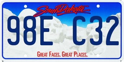 SD license plate 98EC32