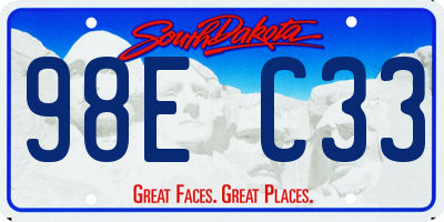 SD license plate 98EC33