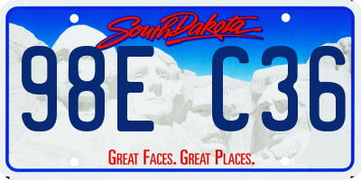 SD license plate 98EC36