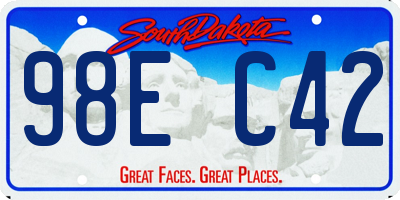 SD license plate 98EC42