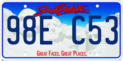 SD license plate 98EC53