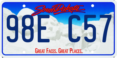 SD license plate 98EC57