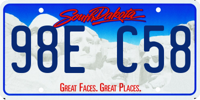 SD license plate 98EC58