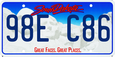 SD license plate 98EC86