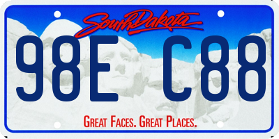 SD license plate 98EC88