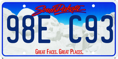 SD license plate 98EC93