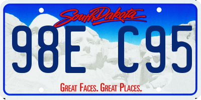 SD license plate 98EC95