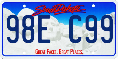 SD license plate 98EC99