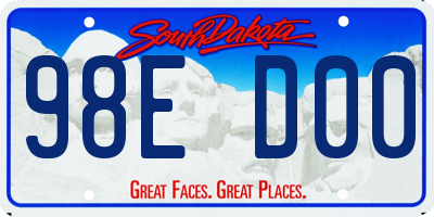 SD license plate 98ED00