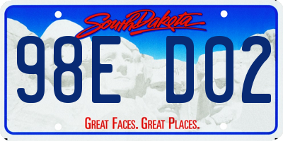 SD license plate 98ED02