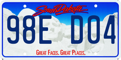 SD license plate 98ED04