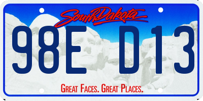 SD license plate 98ED13