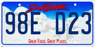 SD license plate 98ED23