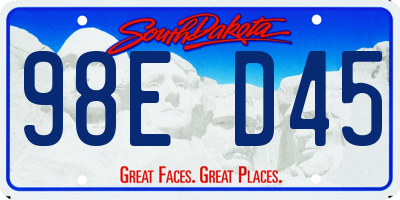 SD license plate 98ED45