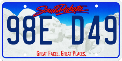 SD license plate 98ED49