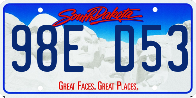 SD license plate 98ED53