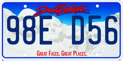 SD license plate 98ED56
