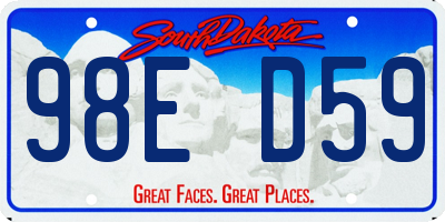 SD license plate 98ED59