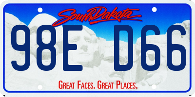 SD license plate 98ED66