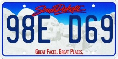SD license plate 98ED69