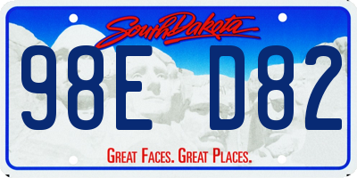 SD license plate 98ED82