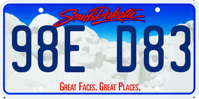 SD license plate 98ED83