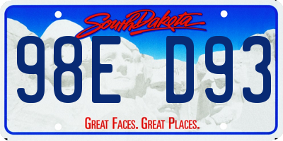 SD license plate 98ED93