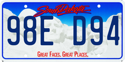 SD license plate 98ED94