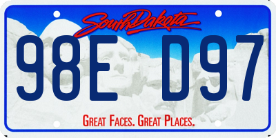 SD license plate 98ED97