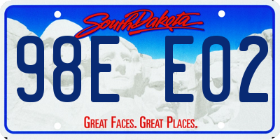 SD license plate 98EE02