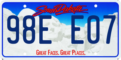 SD license plate 98EE07