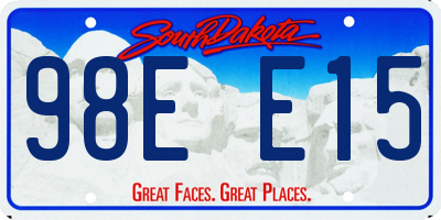 SD license plate 98EE15