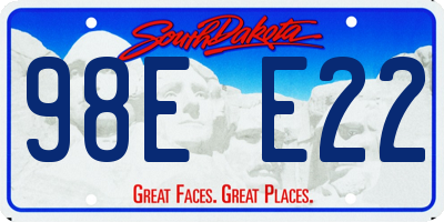 SD license plate 98EE22