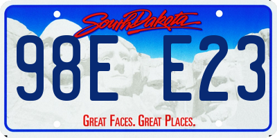 SD license plate 98EE23
