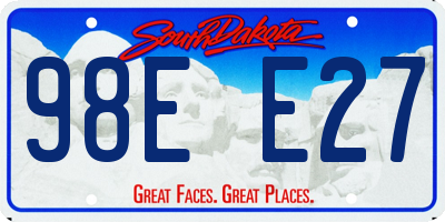 SD license plate 98EE27