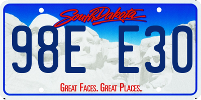SD license plate 98EE30
