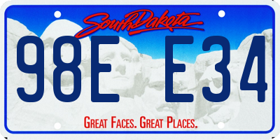 SD license plate 98EE34