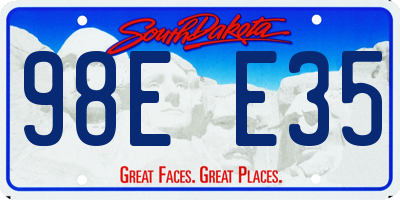 SD license plate 98EE35