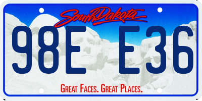 SD license plate 98EE36