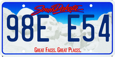 SD license plate 98EE54