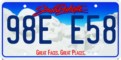 SD license plate 98EE58