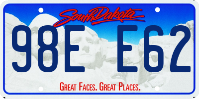 SD license plate 98EE62