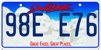 SD license plate 98EE76